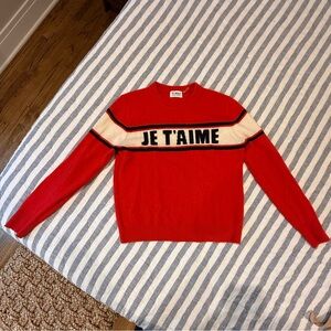 27 Miles Malibu Red 'Je T'aime' Crewneck Sweater